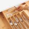 Bamboo Drawer Organizer for Silverware & Utensils (Expands 16-28in) - Image 7