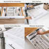 Bamboo Drawer Organizer for Silverware & Utensils - White Finish (Expands 15.75-28in) - Image 4