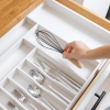 Bamboo Drawer Organizer for Silverware & Utensils - White Finish (Expands 15.75-28in) - Image 8