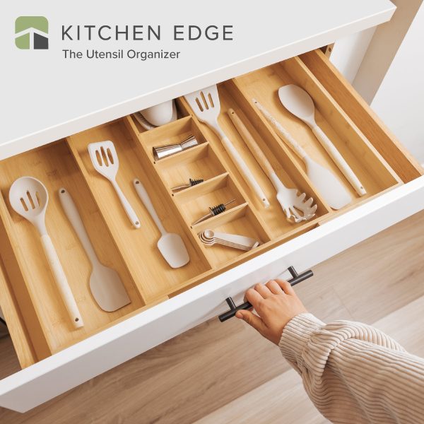 Bamboo Utensils & Junk Drawer Organizer (Expands 16-28in) - Image 2