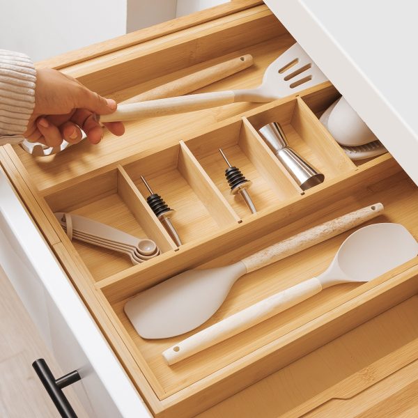 Bamboo Utensils & Junk Drawer Organizer (Expands 16-28in) - Image 7