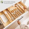 Bamboo Drawer Organizer for Silverware & Utensils (Expands 14.5-25in) - Image 2