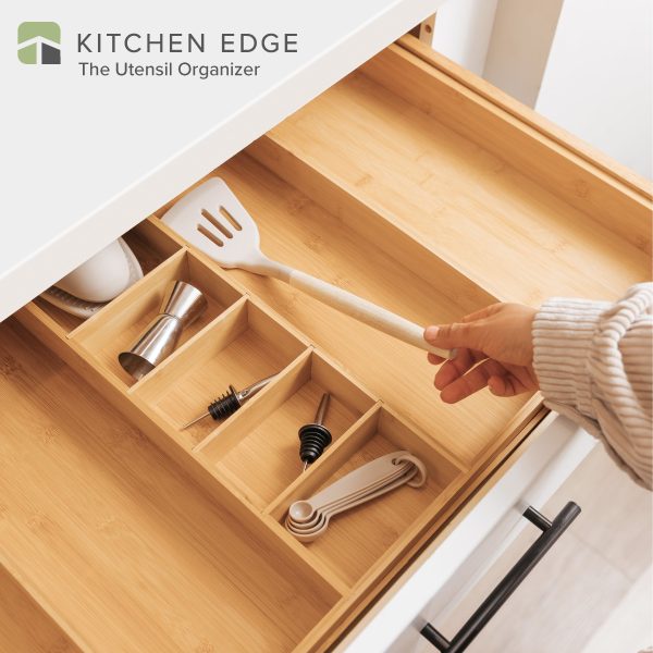 Bamboo Utensils & Junk Drawer Organizer (Expands 18.5-33in) - Image 2
