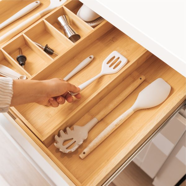 Bamboo Utensils & Junk Drawer Organizer (Expands 18.5-33in) - Image 9