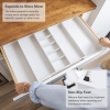Bamboo Utensils & Junk Drawer Organizer - White Finish (Expands 18.5-33in) - Image 6