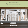 Bamboo Drawer Organizer for Silverware & Utensils - White Finish (Expands 18.5-33in) - Image 4