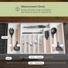 Bamboo Drawer Organizer for Silverware & Utensils White Finish (Expands 14.75-25in) - Image 4