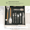 Bamboo Drawer Organizer for Silverware & Utensils - Black Finish (Expands 11-19in) - Image 4
